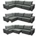 Sofa de Canto Retrátil e Reclinável com Molas Cama inBox Oklahoma 3,45X2,41 ou 2,41X3,45 Cinza