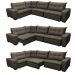 Sofa de Canto Retrátil e Reclinável com Molas Cama inBox Oklahoma 3,65X2,51 ou 2,51X3,65 Café