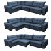 Sofa de Canto Retrátil e Reclinável com Molas Cama inBox Oklahoma 3,85X2,61 ou 2,61X3,85 Azul