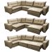 Sofa de Canto Retrátil e Reclinável com Molas Cama inBox Oklahoma 3,85X2,61 ou 2,61X3,85 Castor