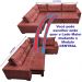 Sofa de Canto Retrátil e Reclinável com Molas Cama inBox Oklahoma 3,85X2,61 ou 2,61X3,85 Vermelho