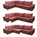 Sofa de Canto Retrátil e Reclinável com Molas Cama inBox Oklahoma 3,85X2,61 ou 2,61X3,85 Vermelho