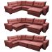 Sofa de Canto Retrátil e Reclinável com Molas Cama inBox Oklahoma 3,85X2,61 ou 2,61X3,85 Vermelho
