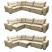 Sofa de Canto Retrátil e Reclinável com Molas Cama inBox Oklahoma 3,85X2,64 ou 2,64X3,85 Bege