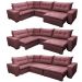 Sofa de Canto Retrátil e Reclinável com Molas Cama inBox Oklahoma 3,85X2,64 ou 2,64X3,85 Vinho