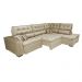Sofa de Canto Retrátil e Reclinável com Molas Cama inBox Platinum 3,00x2,36 Tecido Suede Bege