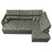 Sofa de Canto Retrátil e Reclinável com Molas Cama inBox Platinum 3,00x2,36 Tecido Suede Cinza