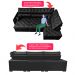 Sofa de Canto Retrátil e Reclinável com Molas Cama inBox Platinum 3,00x2,36 Tecido Suede Preto
