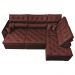 Sofa de Canto Retrátil e Reclinável com Molas Cama inBox Platinum 3,00x2,36 Tecido Suede Vinho