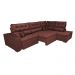 Sofa de Canto Retrátil e Reclinável com Molas Cama inBox Platinum 3,00x2,36 Tecido Suede Vinho