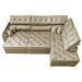 Sofa de Canto Retrátil e Reclinável com Molas Cama inBox Platinum 3,40x2,36 Tecido Suede Bege
