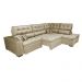 Sofa de Canto Retrátil e Reclinável com Molas Cama inBox Platinum 3,40x2,36 Tecido Suede Bege