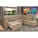 Sofa de Canto Retrátil e Reclinável com Molas Cama inBox Platinum 3,40x2,36 Tecido Suede Castor