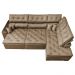 Sofa de Canto Retrátil e Reclinável com Molas Cama inBox Platinum 3,40x2,36 Tecido Suede Castor