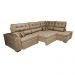 Sofa de Canto Retrátil e Reclinável com Molas Cama inBox Platinum 3,40x2,36 Tecido Suede Castor