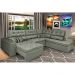 Sofa de Canto Retrátil e Reclinável com Molas Cama inBox Platinum 3,40x2,36 Tecido Suede Cinza