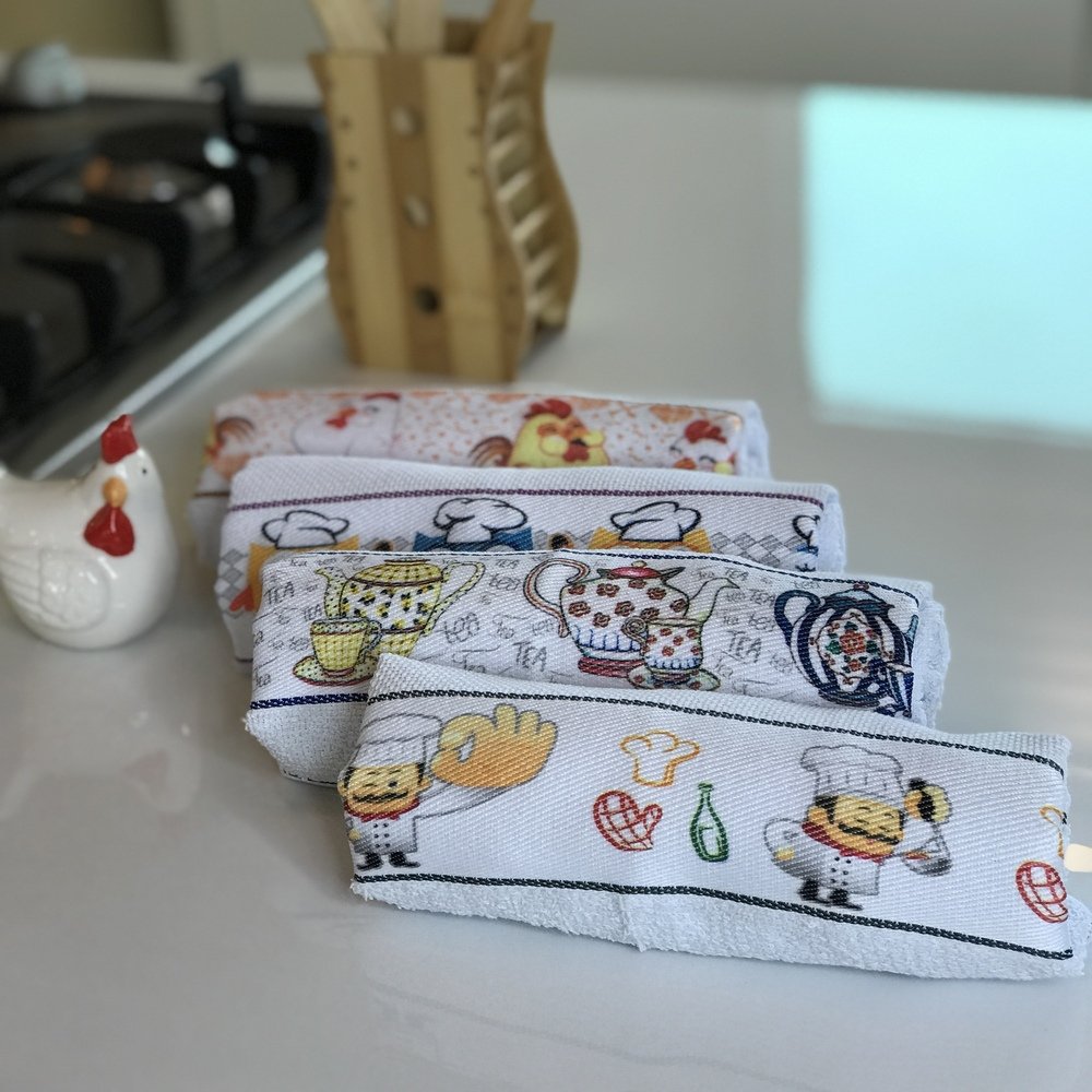 Kit com 5 Pano de Prato Premium - Pano de Louça Gigante - Guardanapo de Cozinha - Casa da Toalha