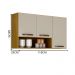 Armário Aéreo Maísa 3 Portas CHF Cinamomo Off White