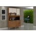 Armário para Cozinha 5 Portas 2 Gavetas Cristal Style CHF Moveis Carvalho/Off White