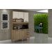 Armário para Cozinha 5 Portas 2 Gavetas Cristal Style CHF Moveis Cedro/Off White
