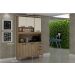 Armário para Cozinha 5 Portas 2 Gavetas Cristal Style CHF Moveis Cedro/Off White