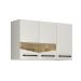 Armario Aereo 3 Portas 2 Prateleiras Livia CHF Moveis Branco