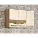 Armario Aereo 3 Portas 2 Prateleiras Livia CHF Moveis Cedro/Off White