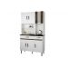 Armario Cozinha 6 Portas 2 Gavetas Ventura CHF Moveis Branco/Imbuia