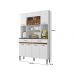 Armario de Cozinha 8 Portas 2 Gavetas Onix CHF Moveis Branco/Carvalho
