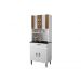 Armario de Cozinha Ventura 4 Portas 1 Gaveta CHF Moveis Branco/Carvalho