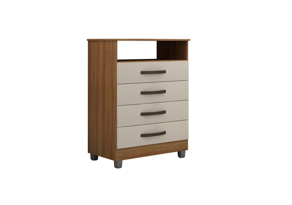 Comoda 4 Gavetas Paris CHF Moveis Branco