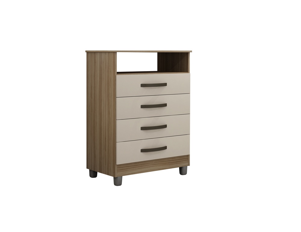 Comoda 4 Gavetas Paris CHF Moveis Branco