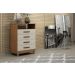 Comoda 4 Gavetas Paris CHF Moveis Carvalho/Off White