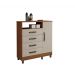 Comoda 4 Gavetas com Sapateira Paris CHF Moveis Branco