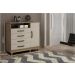 Comoda 4 Gavetas com Sapateira Paris CHF Moveis Cedro/Off White