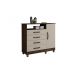 Comoda 4 Gavetas com Sapateira Paris CHF Moveis Imbuia/Off White