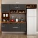 Cozinha Completa Liz CHF Moveis Carvalho/Grafite