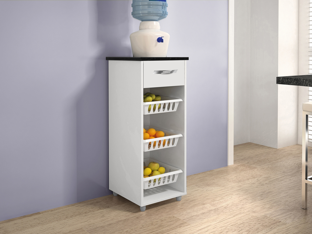 Fruteira 1 Gaveta Mini Croacia CHF Moveis Branco