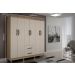 Guarda Roupa Casal 6 Portas 2 Gavetas Paris CHF Moveis Cedro/Off White