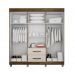 Guarda Roupa Casal 6 Portas 2 Gavetas Paris CHF Moveis Cedro/Off White