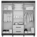 Guarda Roupa Casal 6 Portas 2 Gavetas Paris CHF Moveis Imbuia
