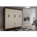 Guarda Roupa Casal 6 Portas 2 Gavetas Paris CHF Moveis Imbuia/Off White