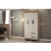 Guarda-Roupa Solteiro 3 Portas 2 Gavetas Paris CHF Moveis Cedro/Off White