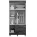Guarda-Roupa Solteiro 3 Portas 2 Gavetas Paris CHF Moveis Cedro/Off White