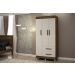 Guarda-Roupa Solteiro 3 Portas 2 Gavetas Paris CHF Moveis Imbuia/Off White