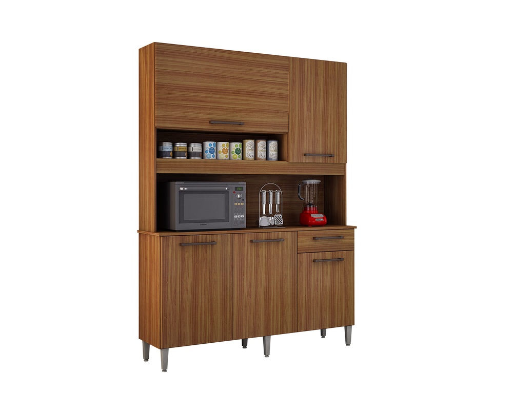 Kit Cozinha Compacta 5 Portas Esmeralda CHF Moveis Carvalho
