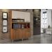 Kit Cozinha Compacta 5 Portas Esmeralda CHF Moveis Carvalho/Off White