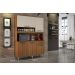 Kit Cozinha Compacta 5 Portas Esmeralda CHF Moveis Carvalho/Off White