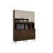 Kit Cozinha Compacta 5 Portas Esmeralda CHF Moveis Imbuia/Off White