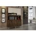 Kit Cozinha Compacta 5 Portas Esmeralda CHF Moveis Imbuia/Off White
